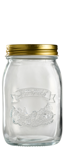 GLASS STORAGE JAR 0.5L W/LID
