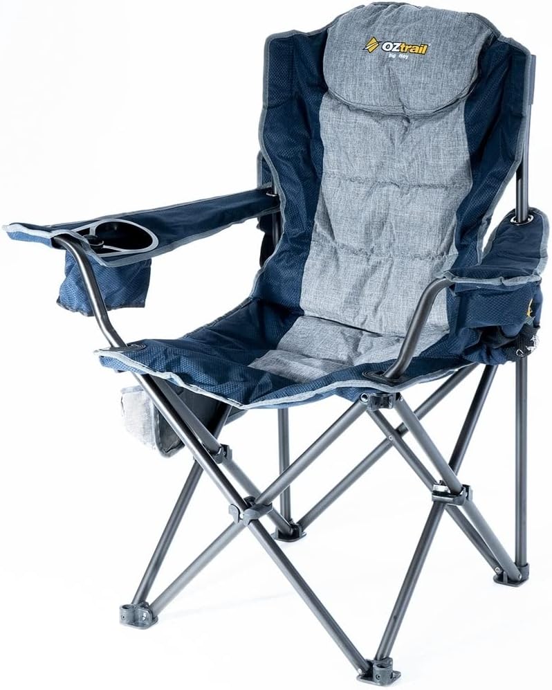 Oztrail Big Boy Arm Chair - Blue-220Kg
