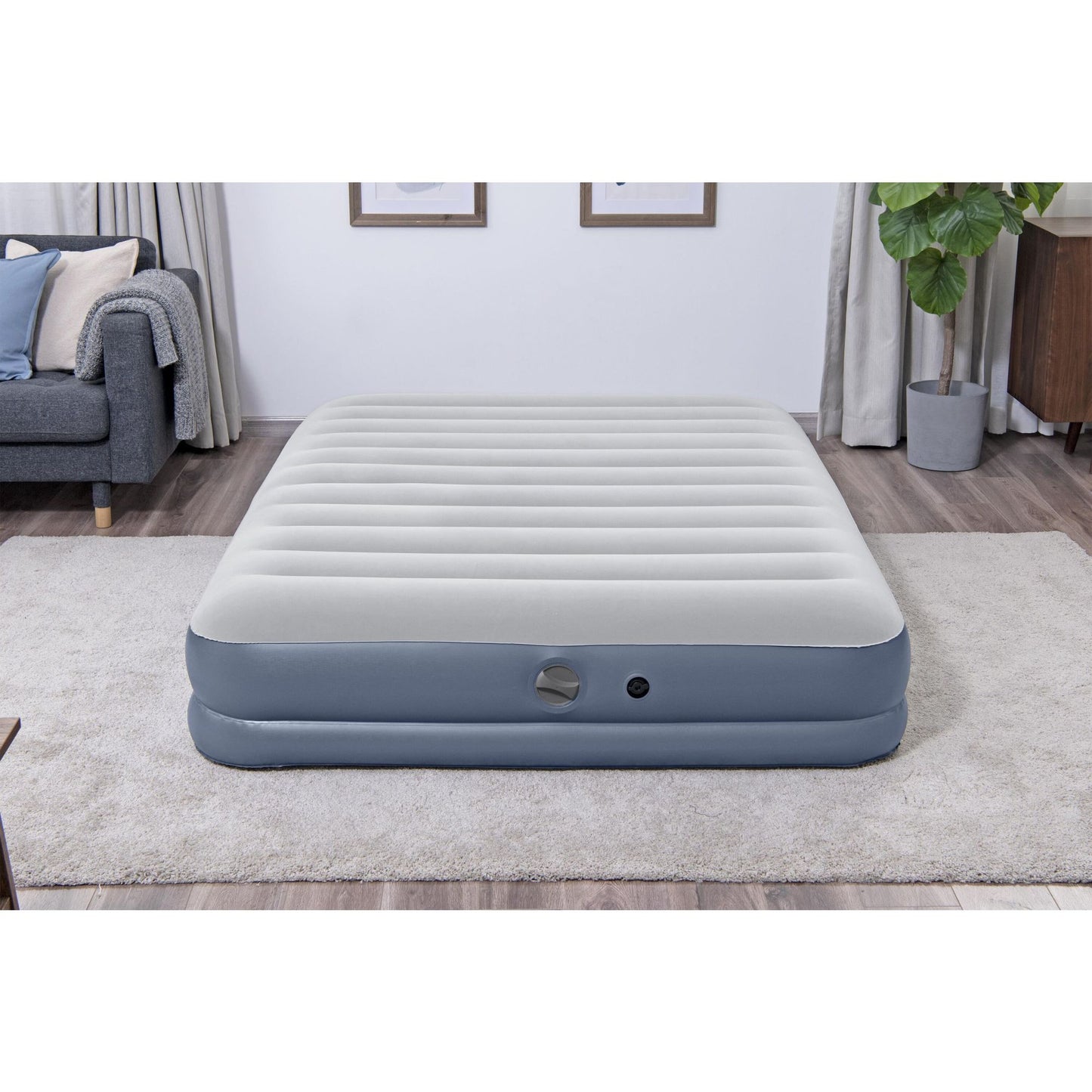 2.03m x 1.52m x 36cm Tritech Air Mattress Queen Built-in Rechargeable Pump