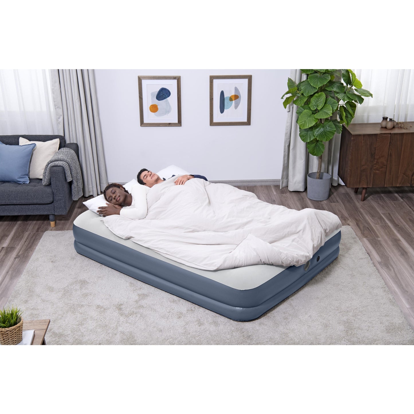 2.03m x 1.52m x 36cm Tritech Air Mattress Queen Built-in Rechargeable Pump