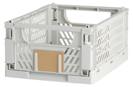 STORAGE BOX FOLD. 33X24.5X15CM L GREY
