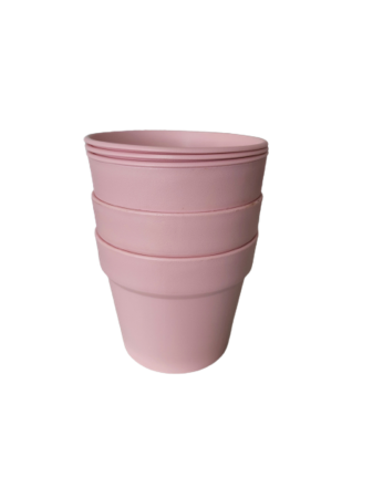 Plastic Flower Pot Set 3Pcs Pink