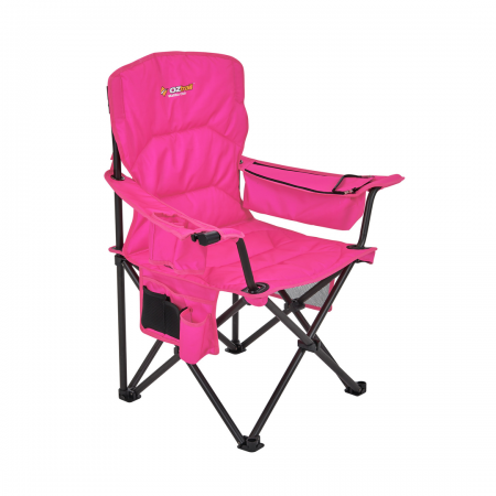MALIBU ARM CHAIR - 220kg - Pink padded heavy duty 22mm frame