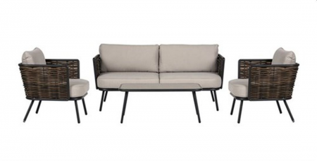 SOFA SET 4PCS W/CUSHION