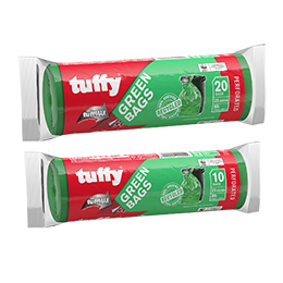 TUFFY GREEN BAG ON ROLL 20'S (CRTN OF 25)
