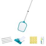 Pool Accessories Set - Vacuum Maintenance Kit/Floater/Thermometer