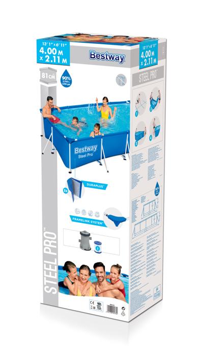 Steel Pro Frame Pool Set 400Cmx211Cmx81Cm