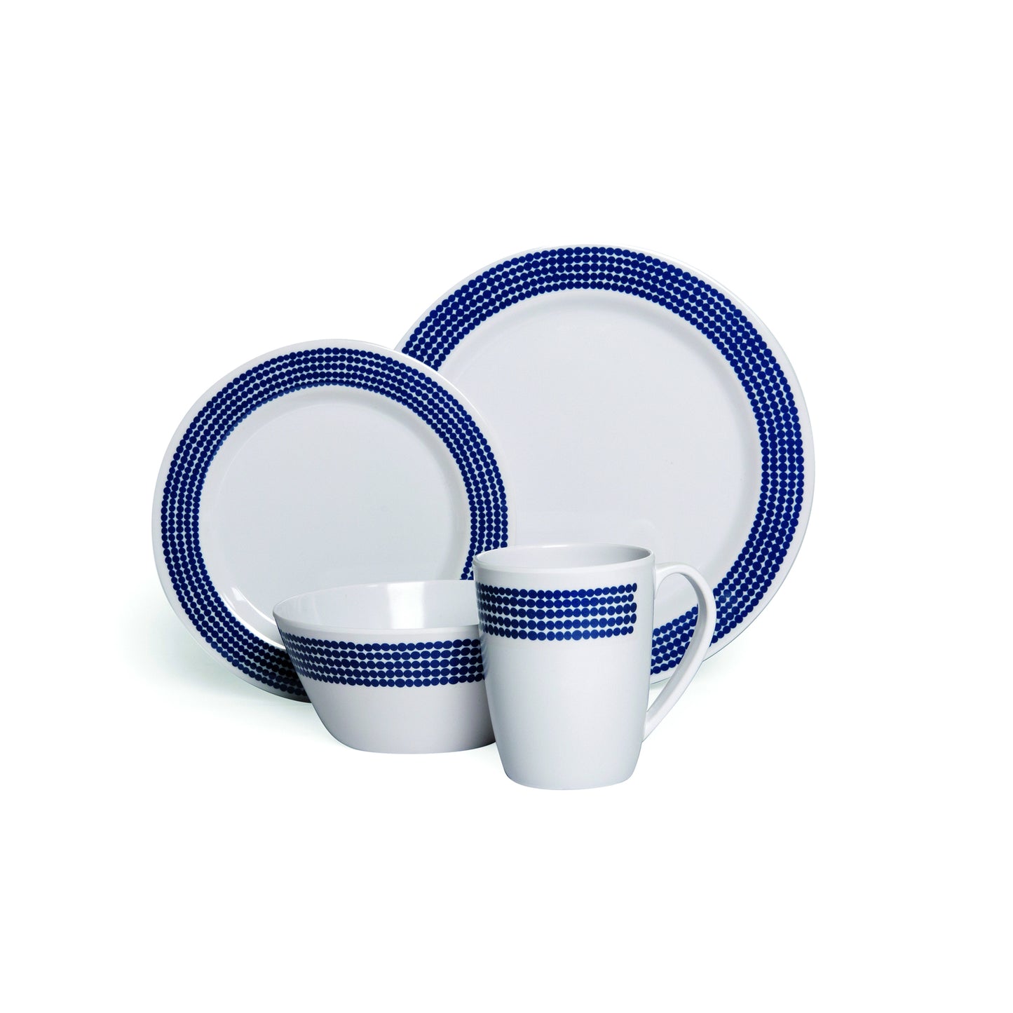 MELAMINE SET 16 PC BLUE MOON
