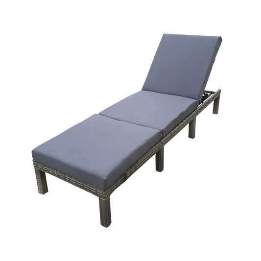 DELUX RATTAN LOUNGER 195CM