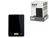 KITCHEN SCALE DIGITAL 5KG BLACK GLASS