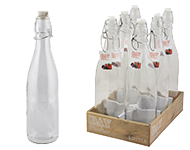 GLASS BOTTLE 1L CLEAR