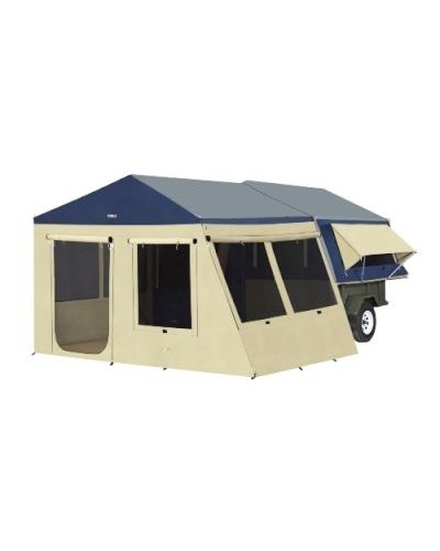 Oztrail Camper 6/7 Canvas Sunroom Enclosure (Beige) - (Trailer Not Included)