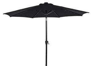 UMBRELLA W/CRANK W/SOLAR/LED W/TILT 3M