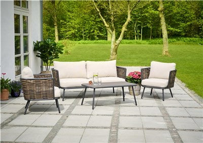 SOFA SET 4PCS W/CUSHION