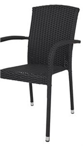 OUTFIT GARDEN CHAIR STACKABLE BLACK