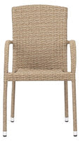 2 PACK RATTAN GARDEN CHAIR NATURAL