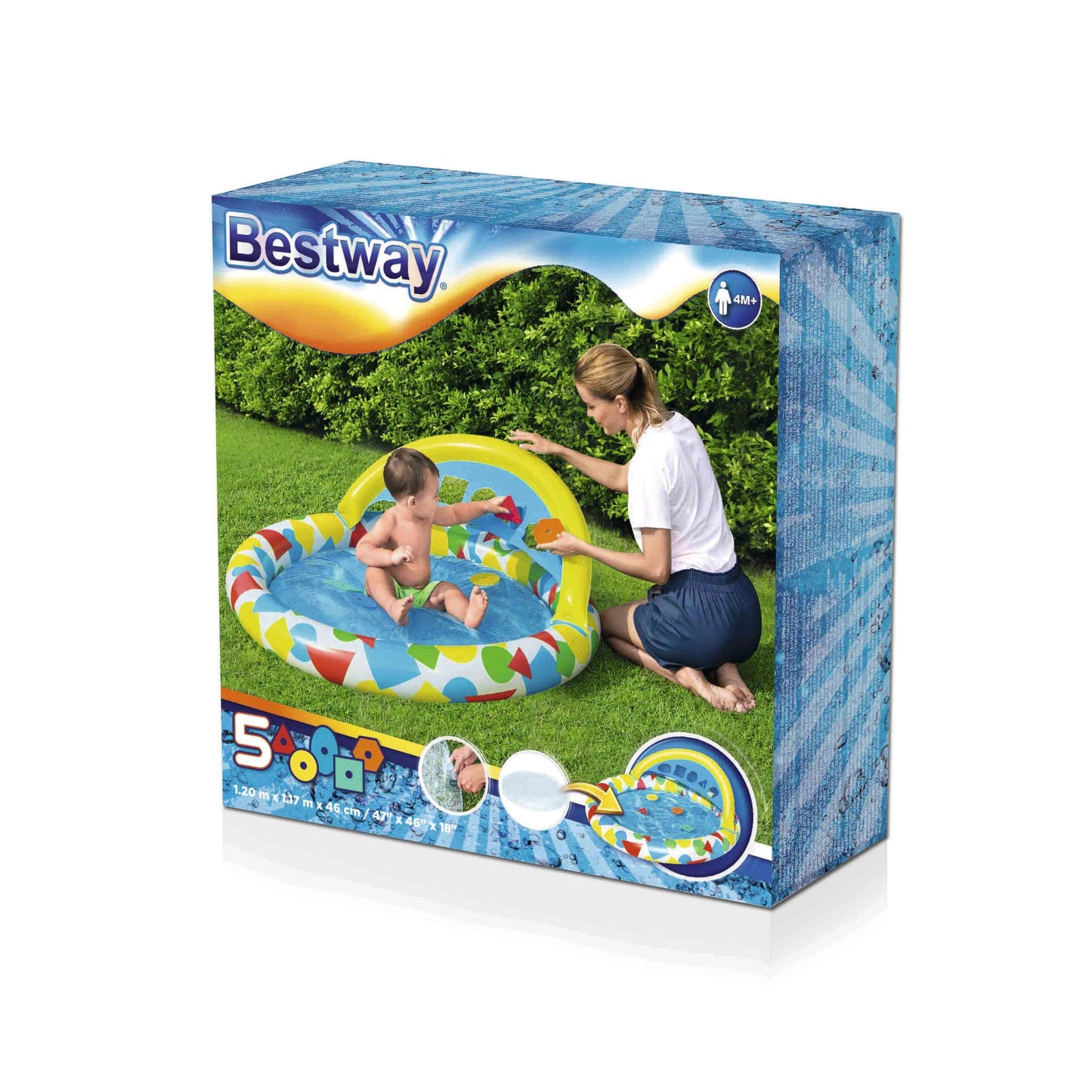 1.20m x 1.17m x 46cm Lil' Splash & Learn Baby Pool