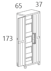 GARAGE MIDI CABINET WITH SHELVES