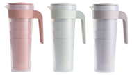 JUG 1.1L W/4 TUMBLERS - MISTY CORAL - PP PLASTIC