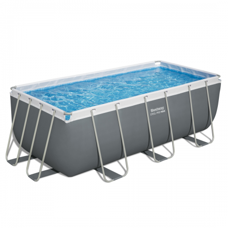 4.12m x 2.01m x 1.22m Steel Pro Max Rectangular Pool Set - 8124 L - with Sand Filter