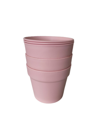 PLASTIC FLOWER POT SET 3PCS PINK