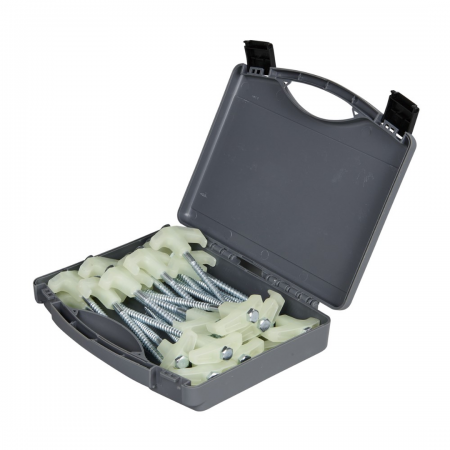 GLOW IN DARK SCREW-IN-TENT PEG SET 25 PIECE