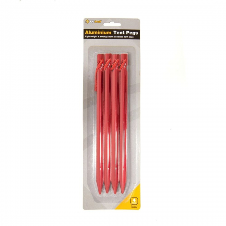 TENT PEG ANODIZED ALUM 23CM 4PACK
