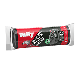 TUFFY BLACK BAG O/ROLL 20S Drawstring 15/CRTN