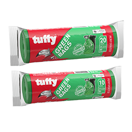 Tuffy Green Bag On Roll 20'S (Crtn Of 25)