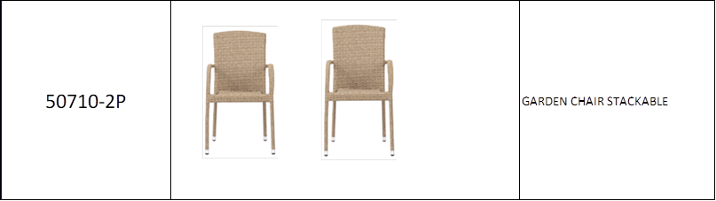 2 PACK RATTAN GARDEN CHAIR NATURAL