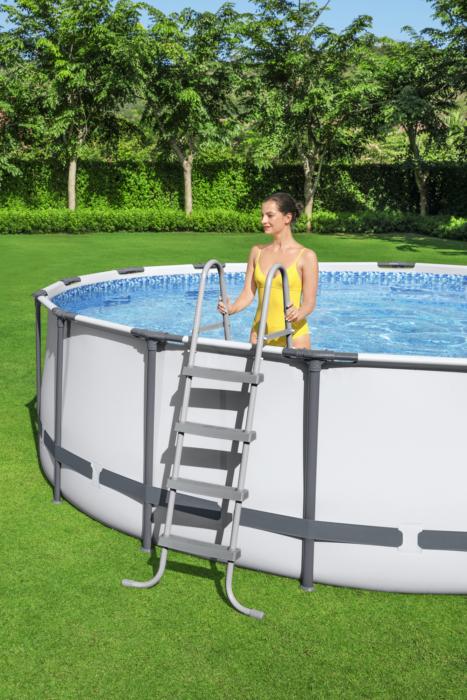 457X122CM STEEL PRO MAX POOL SET-GREY