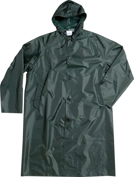 Mens Rubberised Raincoat/Hood & Drawstring 18 Thickness