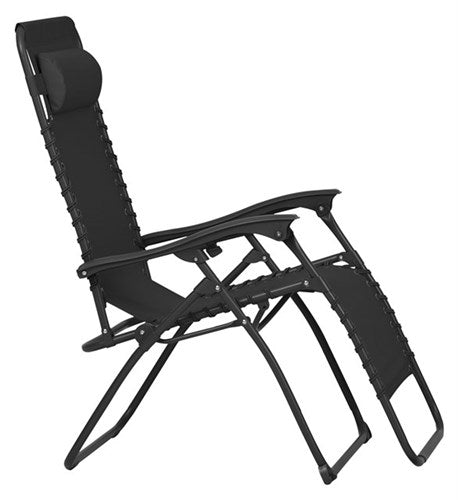 Textilene Garden Chair Relax With Pillow/ Black