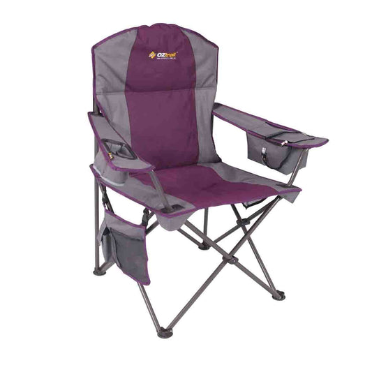Oztrail Kokomo Cooler Arm Chair - Purple -150Kg