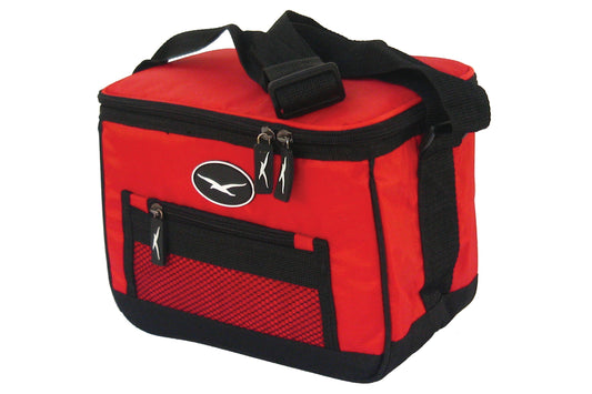 Nylon Cooler Bag 6-Pack red/navy/ green
