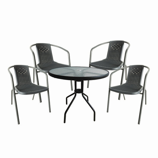 5Pc Bisto Set(1X Table 80Cm& 4X bistro Chairs