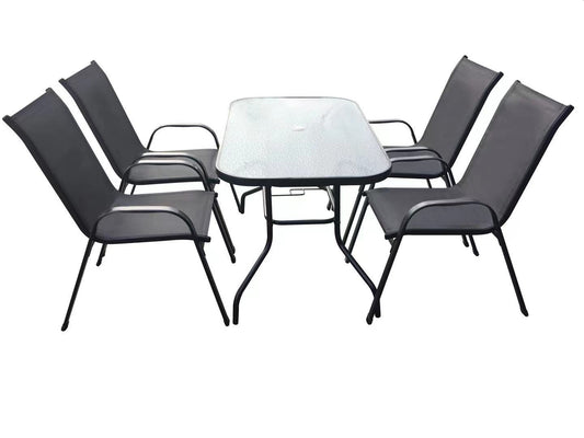 5 Piece Kd Patio Table And Chairs Set